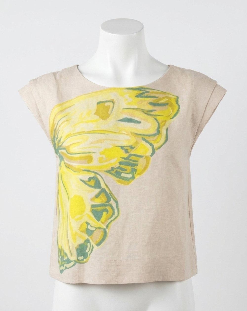 NEW EMILY MCCARTHY hatti tank in clouded yellow butterfly